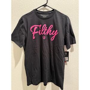 NWT Baseball Life 101 Filthy Tee in Black/Pink